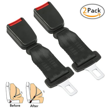 2Pcs Universal Car Seat Belt Extender 10" Buckle Auto Safety Belt Clip Extension 